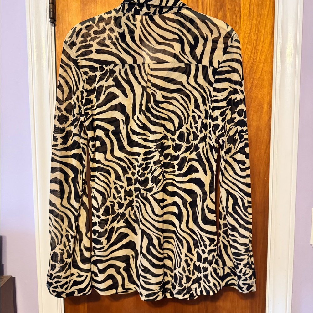 Forever 21 Zebra Print Blouse - Picture 2 of 2
